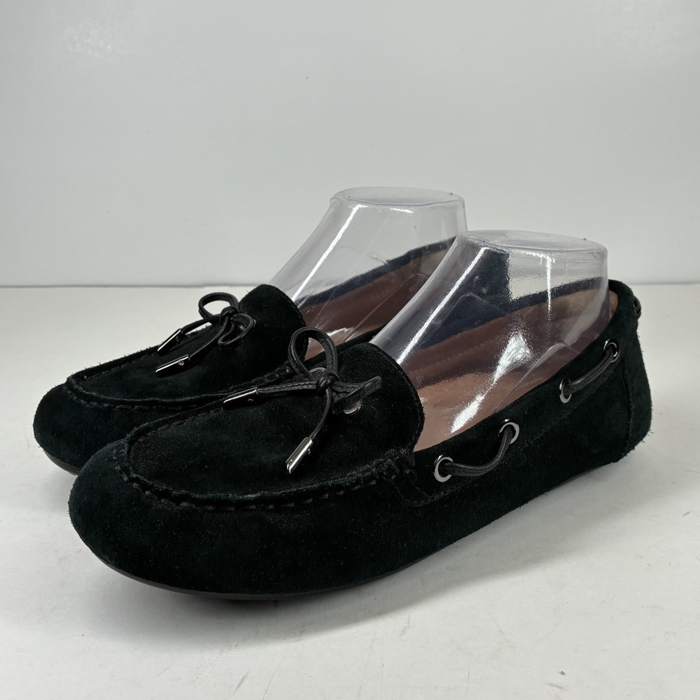 Vionic Virginia Women's US 8.5M‎ Black Suede Orthotic Driver Slip-On Loafers